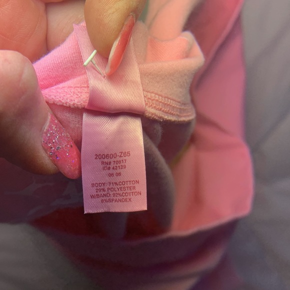 NEW Y2K PINK VELOUR WIDE LEG PANT FULL ZIP HOODIE THE PINKS LOVE & ROCK N ROLL - Picture 11 of 16